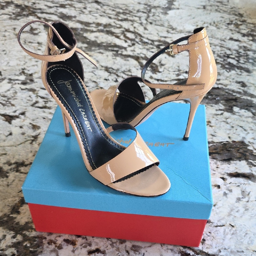 Chic Nude Patent Leather Heels